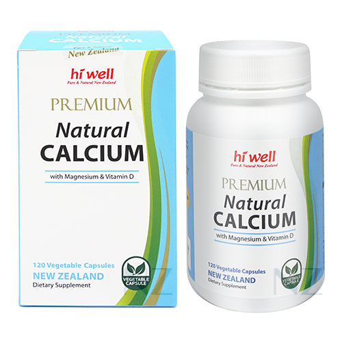 Hi Well Natural Calcium with Magnesium and Vitamin D 120 Capsules