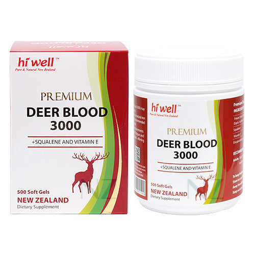 Hi Well Premium Deer Blood 3000 500Softgels