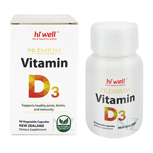 Hi Well Premium Vitamin D3 90Vegetable Capsules