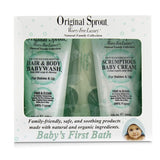 Original Sprout Baby's First Bath Kit: 1x Hair & Body Baby Wash 118ml + 1x Scrumptious Baby Cream 118ml + 1x Comb (For Babies & Up) 3pcs
