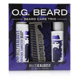 Billy Jealousy O.G. Beard Care Trio Set : 1x Beard Wash 60ml + 1x Beard Oil 60ml + 1x Titanium Comb 3pcs