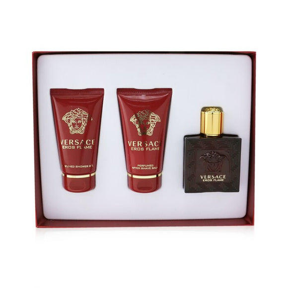 Versace Eros Flame Coffret: Eau De Parfum Spray 50ml/1.7oz Perfumed Shower Gel 50ml/1.7oz After Shave Balm 50ml/1.7oz 3pcs
