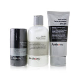 Anthony Basic Kit With Alcohol Free Deodorant: Cleanser 237ml + Moisturizer 90ml + Deodorant 70g 3pcs