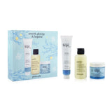 Philosophy Smooth, Glowing & Hopeful 3-Pieces Set: Renewed Hope In A Jar Peeling Mousse 75ml + One-Step Facial Cleanser 120ml + Renewed Hope In A Jar Hyaluronic Glow Moisturizer 60ml 3pcs