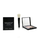 Bobbi Brown Highlighting Powder Set (1x Highlighting Powder + 1x Mini Face Brush) - #Pink Glow 2pcs