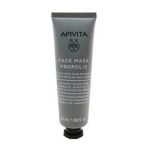 Apivita Black Face Mask with Propolis - Purifying &amp; Oil-Balancing 50ml/1.69oz