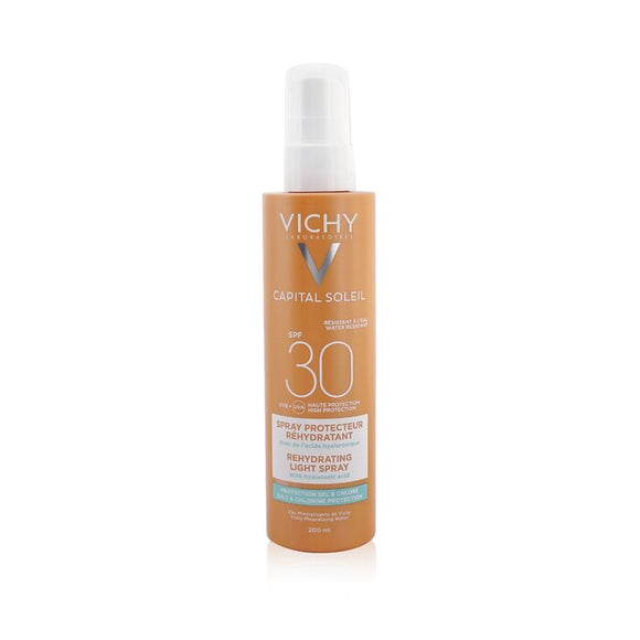 Vichy Capital Soleil Beach Protect Rehydrating Light Spray SPF 30 (Water Resistant - Face & Body) 200ml/6.7oz