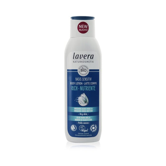 Lavera Basis Sensitiv Rich Body Lotion With Organic Aloe Vera & Organic Shea Butter - For Dry Skin 250ml/8.7oz
