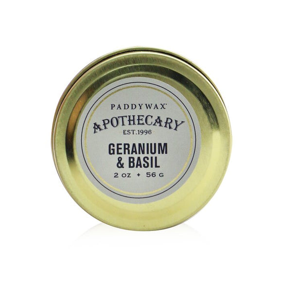 Paddywax Apothecary Candle - Geranium & Basil 56g/2oz