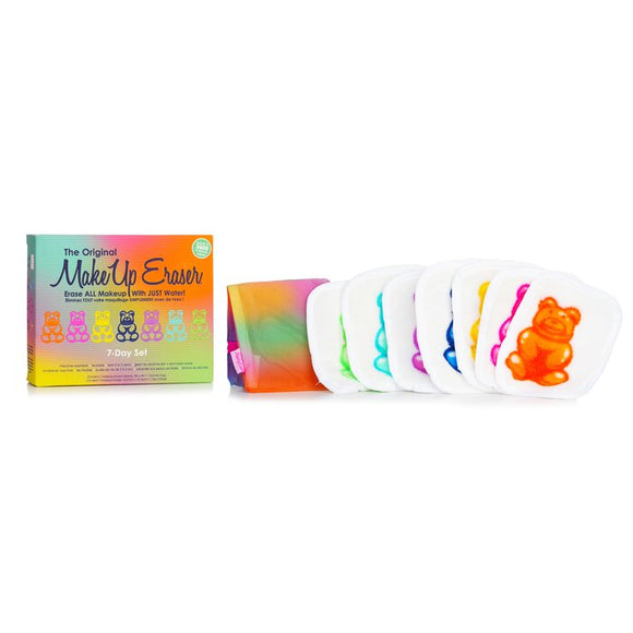 MakeUp Eraser Gummy Bear 7 Day Set (7x Mini MakeUp Eraser Cloth 1x Bag) 7pcs 1bag