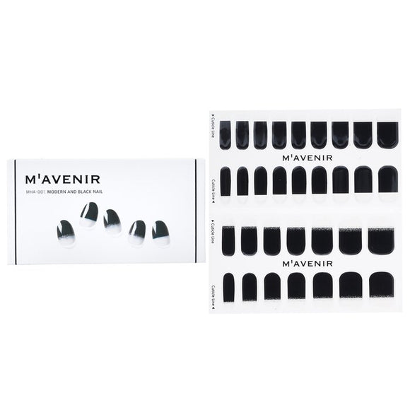 Mavenir Nail Sticker (Black) - Modern And Black Nail 32pcs