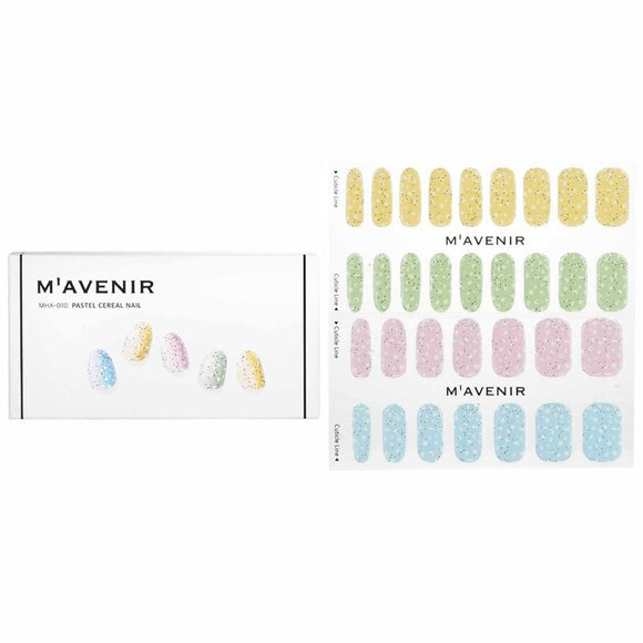 Mavenir Nail Sticker (Assorted Colour) - Pastel Cereal Nail 32pcs