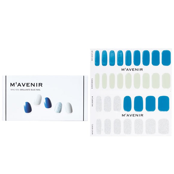 Mavenir Nail Sticker (Blue) - Brillante Blue Nail 32pcs