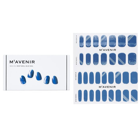 Mavenir Nail Sticker (Blue) - Deep Shell Blue Nail 32pcs