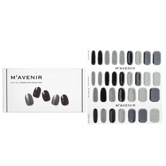 Mavenir Nail Sticker (Assorted Colour) - Orora With Black Nail 32pcs