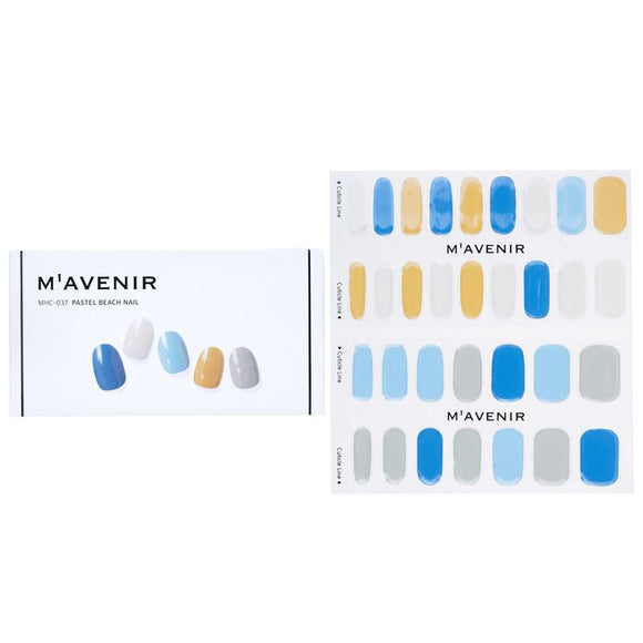 Mavenir Nail Sticker (Assorted Colour) - Pastel Beach Nail 32pcs