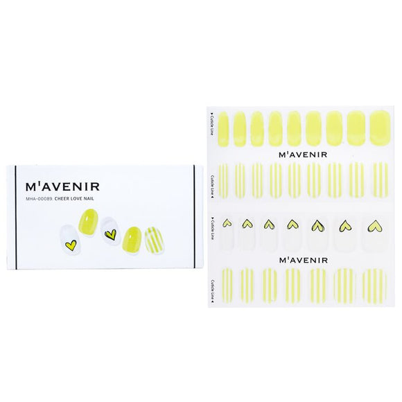 Mavenir Nail Sticker (Yellow) - Cheer Love Nail 32pcs