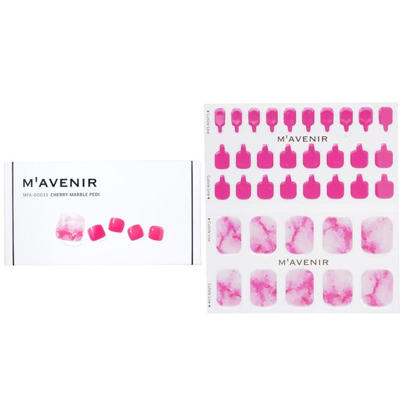 Mavenir Nail Sticker (Pink) - Cherry Marble Pedi 36pcs
