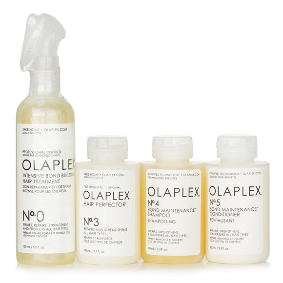 Olaplex Hair Repair Treatment Kit: No. 0 Intensive Treatment No. 3 Hair Perfector No. 4 Bond Shampoo No. 5 Bond Conditioner 4pcs