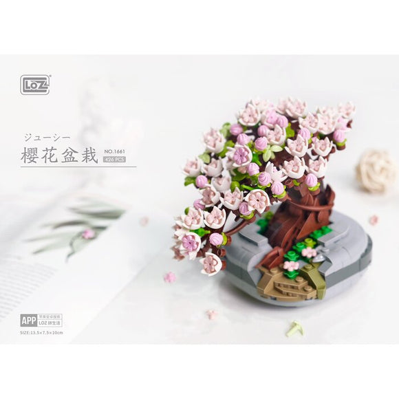 Loz LOZ Mini Blocks - Eternal Flowers Garden Series - Sakura Potted Plant 10 x 6 x 22 cm