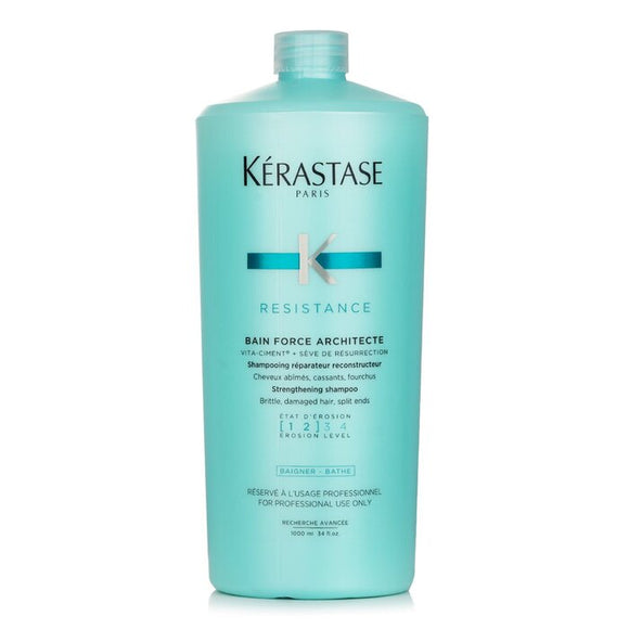 Kerastase Resistance Bain Force Architecte Strengthening Shampoo (For Brittle, Damaged Hair, Split Ends) 1000ml/34oz