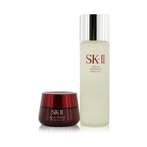 SK II Ageless Beauty Essentials Set: R.N.A. Power Moisturizing Cream 80ml + Facial Treatment Essence 230ml 2pcs