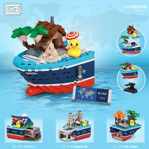 Loz LOZ Duck Fleet Series - Hawaii Building Bricks Set 11 x 11 x 11cm