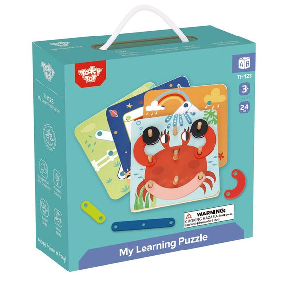 Tooky Toy Co My Learning Puzzle 18x18x4cm