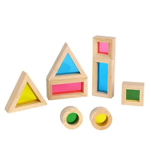 Tooky Toy Co Rainbow Sensory Blocks 27x18x4cm