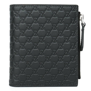 Gucci Micro GG Guccissima Leather Small Bifold Wallet 544475 Black