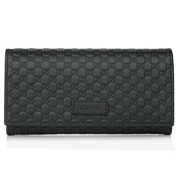 Gucci Gucci Micro Shima Bifold Wallet 449396 Black