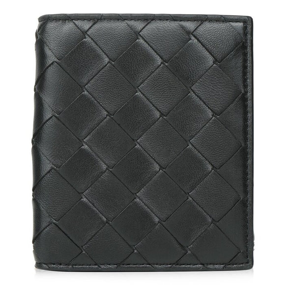 Bottega Veneta 2 fold wallet with coin purse 608074 Black