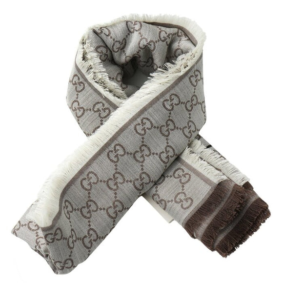 Gucci Square Scarf 281942 Beige/L. Brown Beige/L. Brown