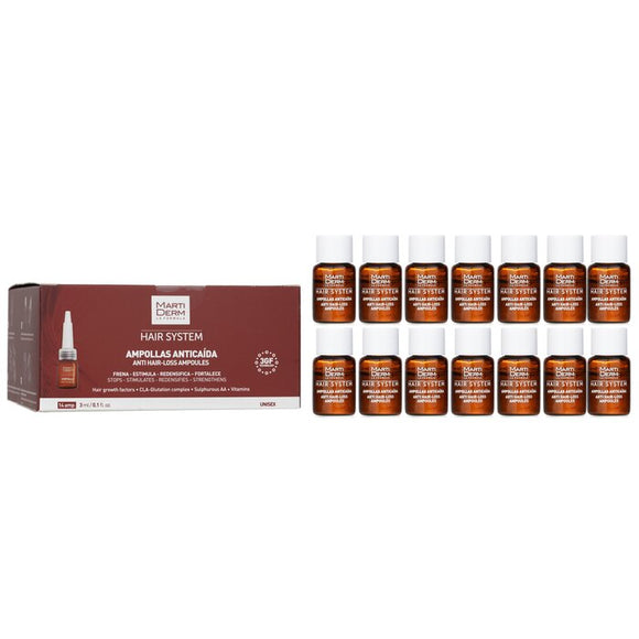 Martiderm Hair System Anti Hair-Loss Ampoules 14 Ampoulesx3ml