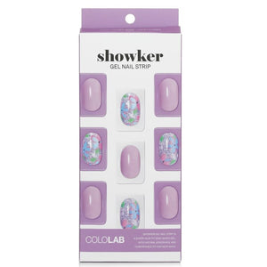 Cololab Showker Gel Nail Strip # CSA311 Violet Flower 1pcs