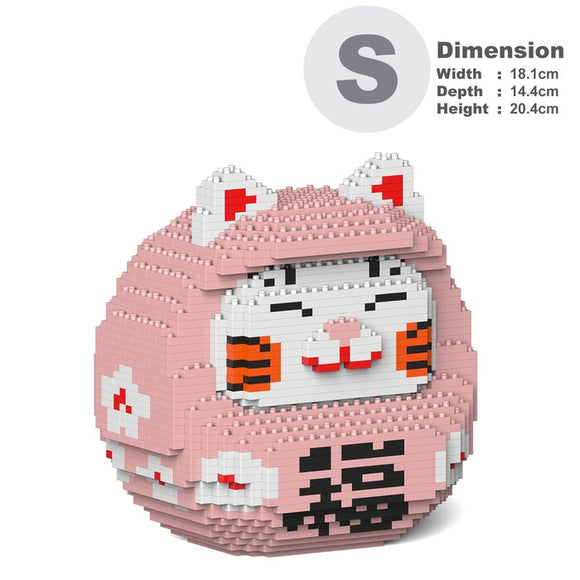 Jekca Daruma Maneki Neko 01S-M01 Building Bricks Set 18x14x21cm