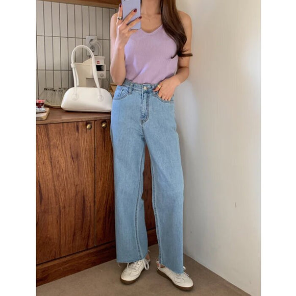 Trendywhere High Waist Wide Leg Jean Size: S