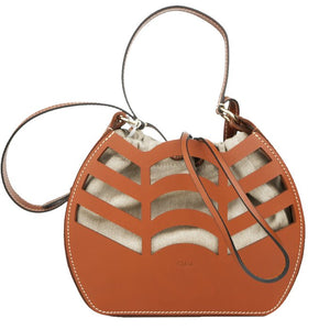 Chloe Small kayan round bucket bag Camel