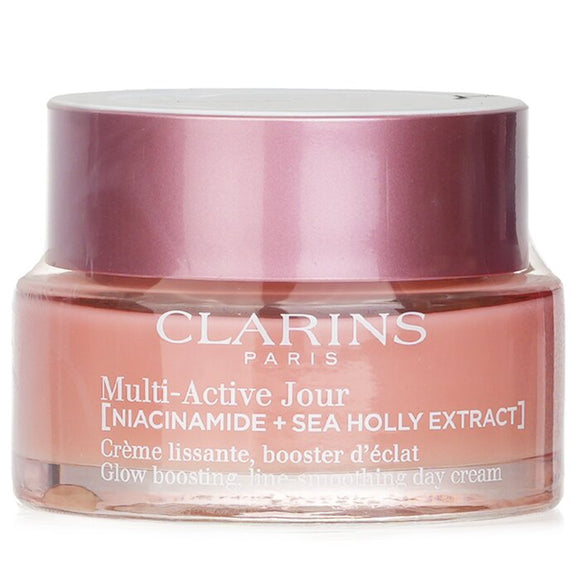 Clarins Multi-Active Jour ( Niacinamide + Sea Holly Extract) Glow Boosting Line-Smoothing Day Cream All Skin Types 50ml/1.7oz