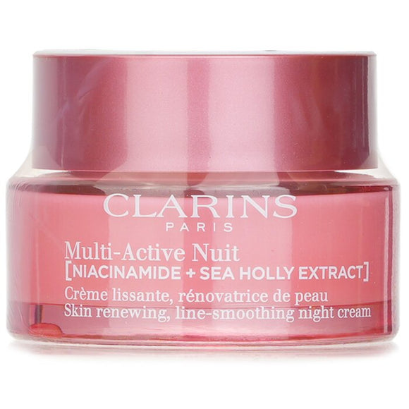 Clarins Multi-Active Nuit (Niacinamide + Sea Holly Extract) Skin Renewing Line-Smoothing Night Cream All Skin Types 50ml/1.7oz