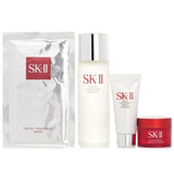 SK II Pitera - Gift Set Best Seller Trial Kit: Facial Treatment Ess. 75ml+Facial Treatment Cleanser 20g+SKINPOWER Advanced Cream 15g+ F.T Mask 1pcs 4pcs - DETAIL-1