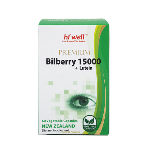 Hi Well Premium Bilberry 15000 + Lutein 60VegeCapsules