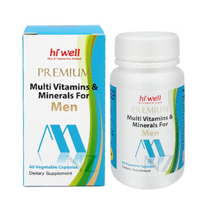 Hi Well Premium Multi Vitamins & Minerals For Men 60VegeCapsules