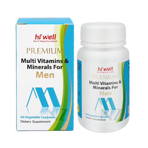 Hi Well Premium Multi Vitamins & Minerals For Men 60VegeCapsules
