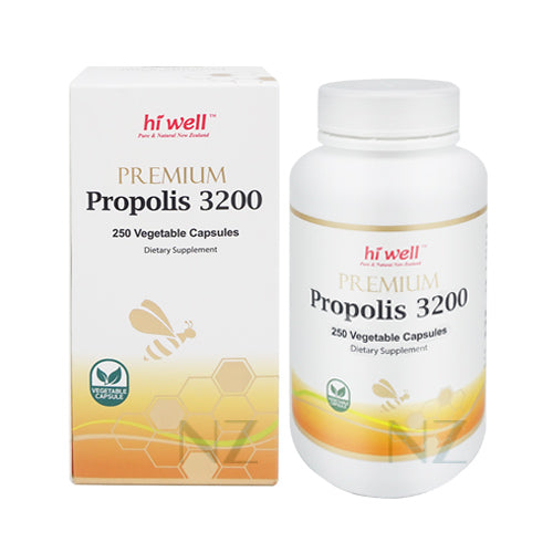 Hi Well Premium Propolis 3200 Flavonoid 96mg 250VegeCapsules