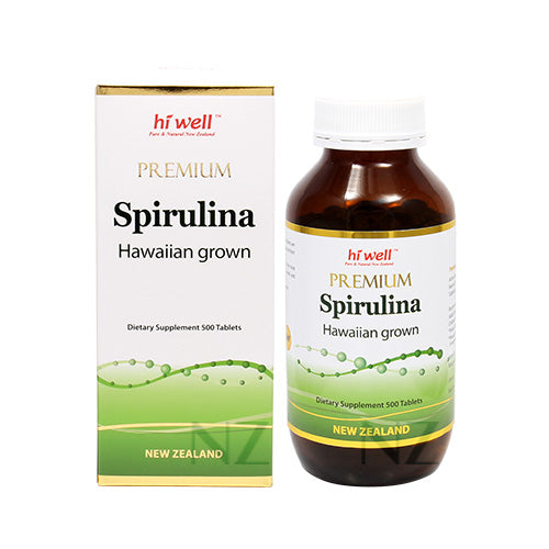 Hi Well Premium Spirulina Hawaiian Grown 500Tablets