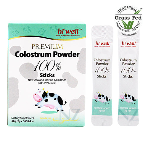 Hi Well Premium Colostrum Powder 100% 2g 30Sticks