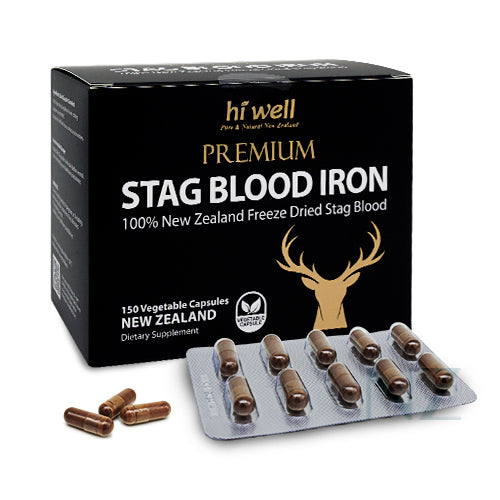 Hi Well Premium Stag Blood Iron 150VegeCapsules