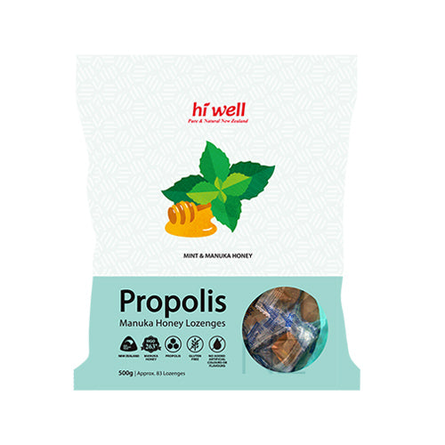 Hi Well Propolis Mint & Manuka Honey Lozenges 500g
