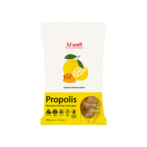 Hi Well Propolis Lemon & Manuka Honey Lozenges 200g